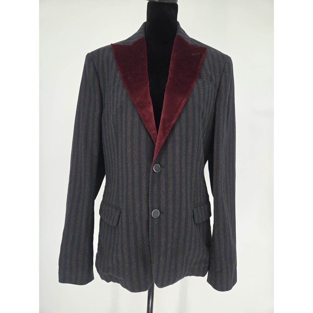 Alessandro Dell'Acqua Blazer Velvet Collar Jacket IT50 US40 L Wool‎ Blend